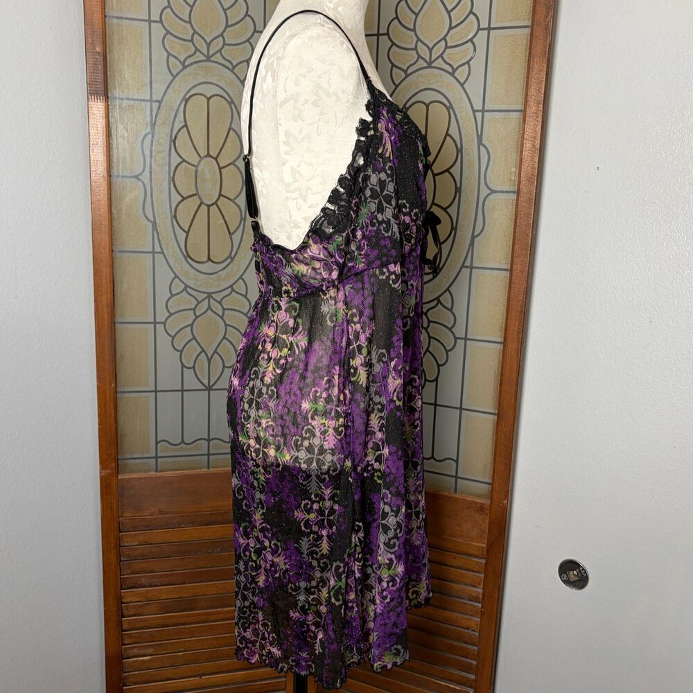 Cacique Baby Doll Sheer Lingerie Slip Dress Whimsygoth Pin Up Plus Size 22/24 - Picture 3 of 14